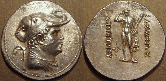 Demetrius I, Silver tetradrachm, 200-185 BC