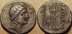 Euthydemus II, Cupro-nickel dichalkon (double unit), 185-180 BC