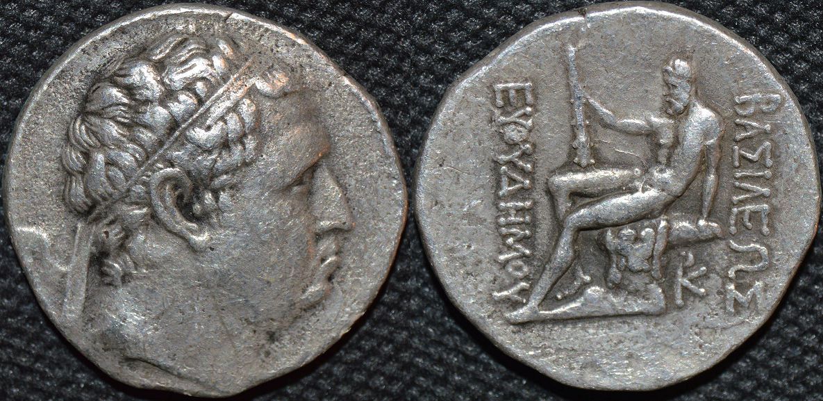 Euthydemus I, Silver tetradrachm, 220-200 BC