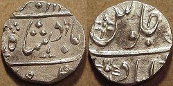 Silver half rupee with the name of Muhammad Akbar II (1806-1837),