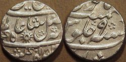 Silver rupee with the name of Shah Alam II (1759-1806), Murshidabad, AH 1182, regnal year 9