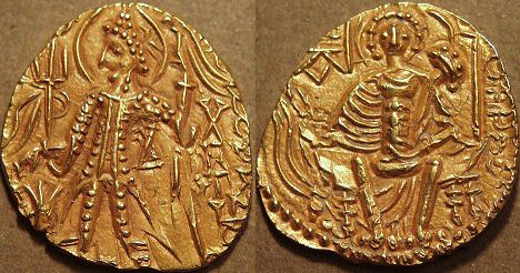 Gold dinar, late-4th century AC