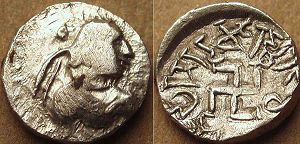 Coin 8: Mirahvara, silver drachm, early type